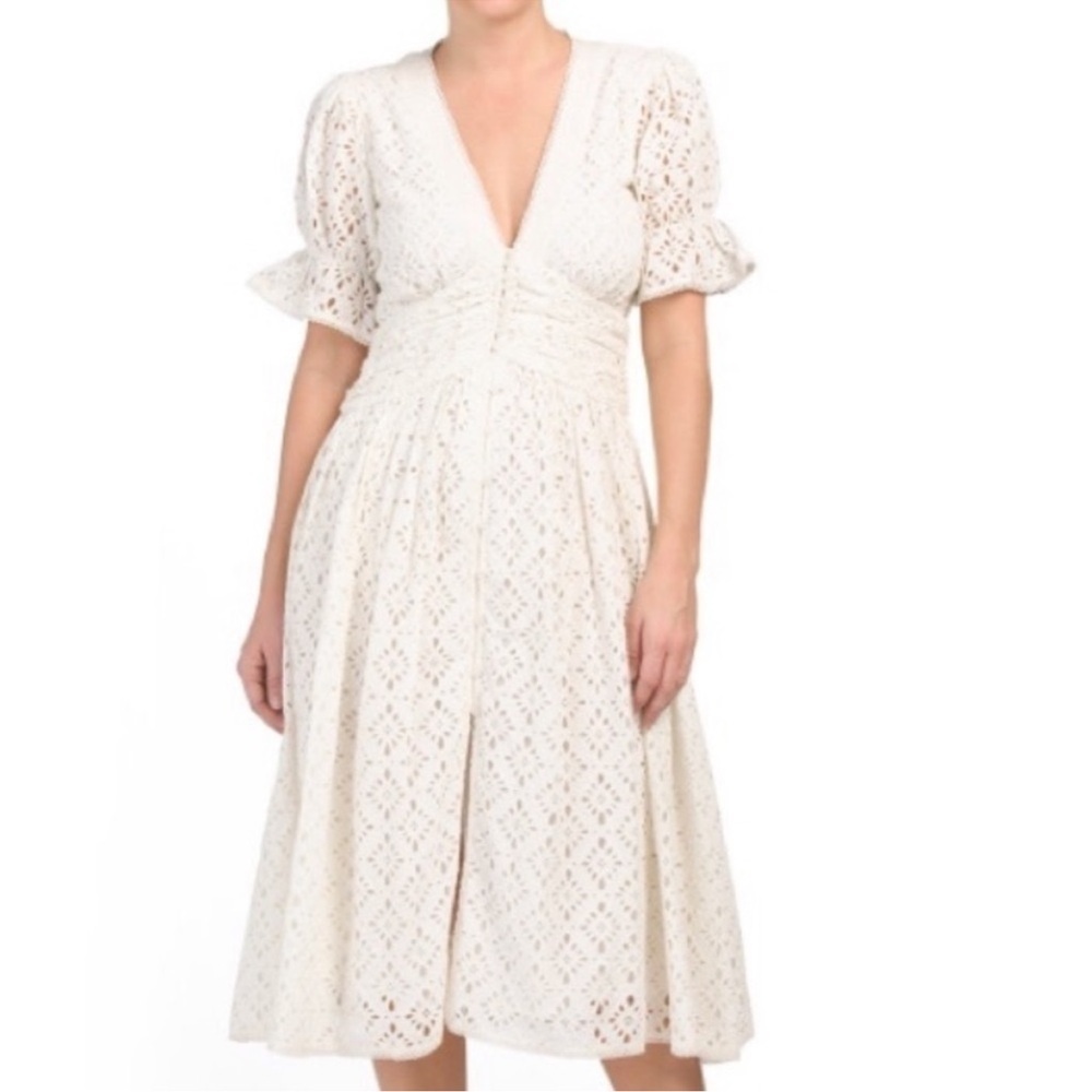 ANTHROPOLOGIE Love the label Puff Sleeve LaceDress - Picture 2 of 16